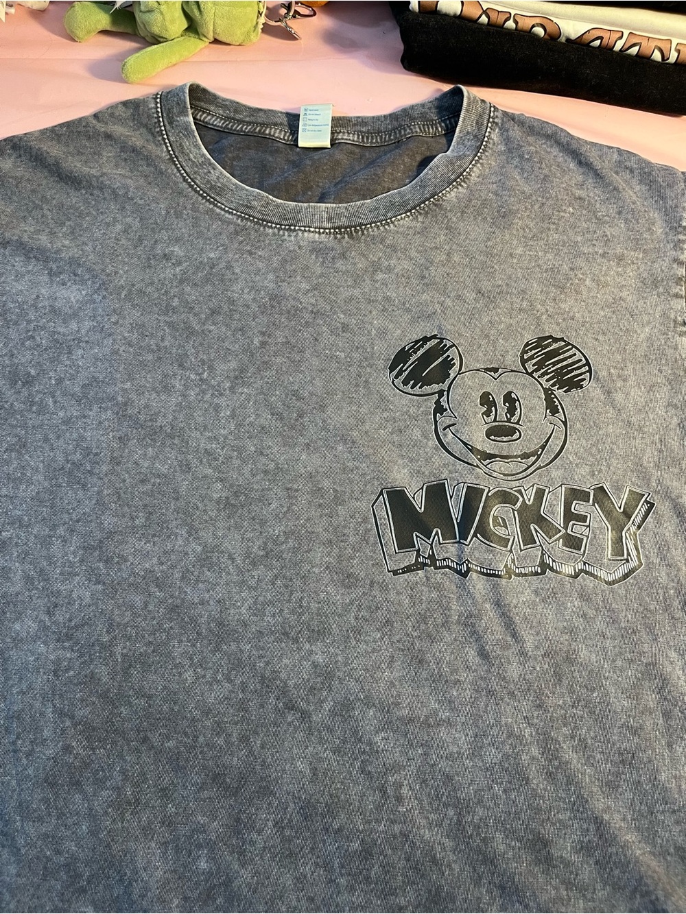 Disney Gray Mickey Graphic Short Sleeve Tee